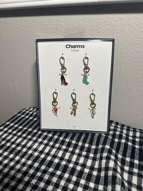 Charms 5-Pack Enamel Shoe & Boot Charms - Multi Color NWT
